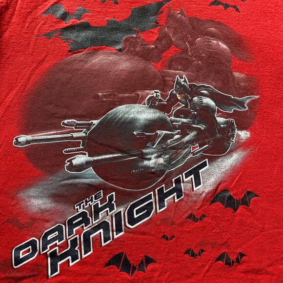 DC Comics Batman 2008 The Dark Knight Batcycle T-Shirt Kids Sz L 10/12 - Picture 4 of 9